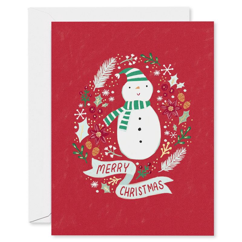 slide 1 of 3, American Greetings 10ct Merry Christmas Snowman Blank Notes, 10 ct