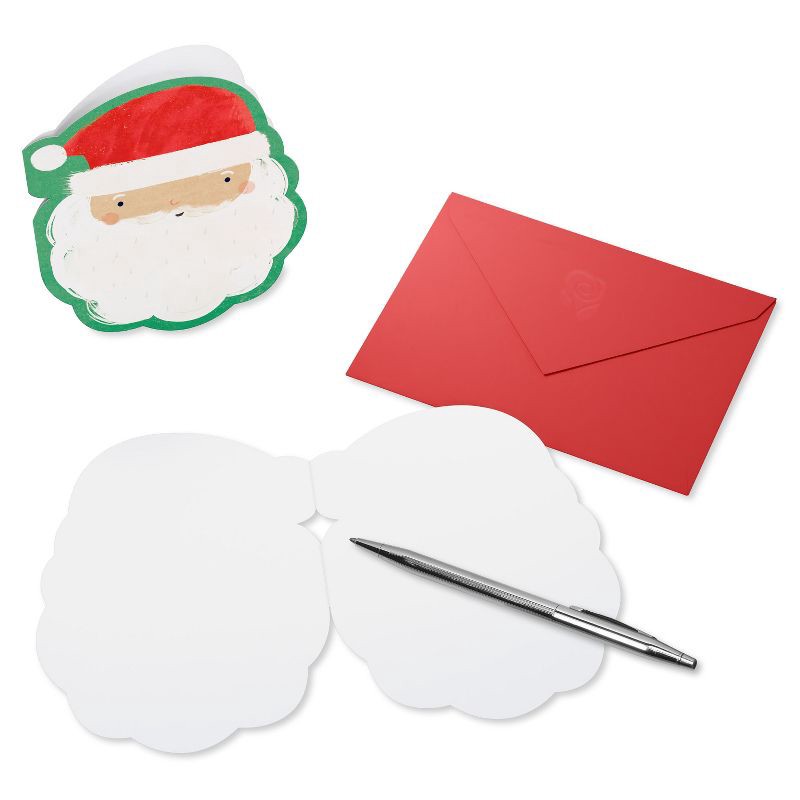 slide 2 of 3, American Greetings 10ct Santa Blank Notecards, 10 ct