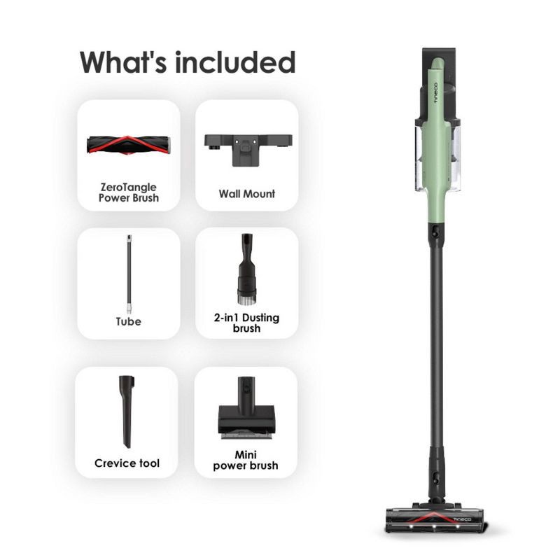slide 2 of 13, Tineco GO Pet Cordless Stick Vacuum with ZeroTangle Brush Technology Seafoam Green, 1 ct