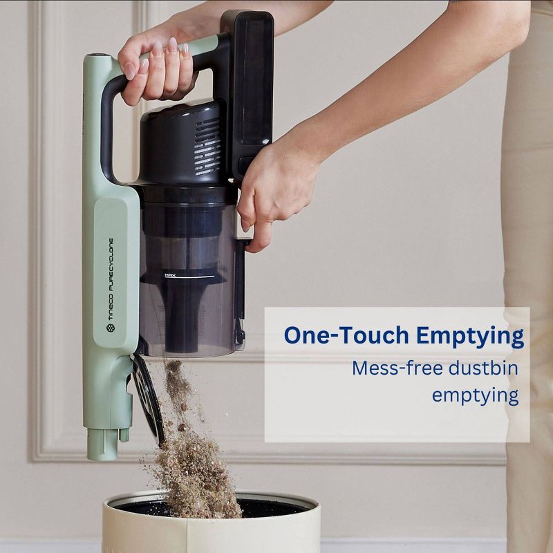 slide 12 of 13, Tineco GO Pet Cordless Stick Vacuum with ZeroTangle Brush Technology Seafoam Green, 1 ct