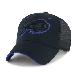 NFL Buffalo Bills Black Moneymaker Mesh Hat: Adjustable Snapback, Team Logo, Adult Sizing