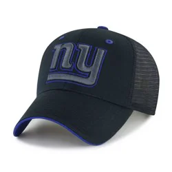 NFL New York Giants Black Moneymaker Mesh Hat: Adjustable Snapback Twill Cap