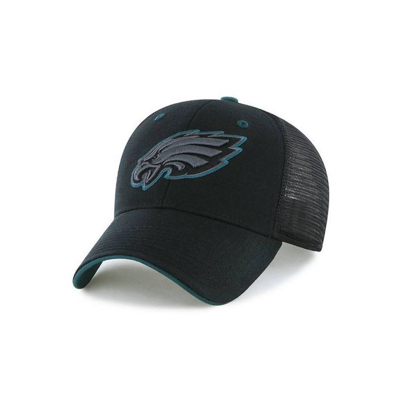 slide 1 of 2, NFL Philadelphia Eagles Black Moneymaker Mesh Hat: Adjustable Snapback Twill Cap, 1 ct