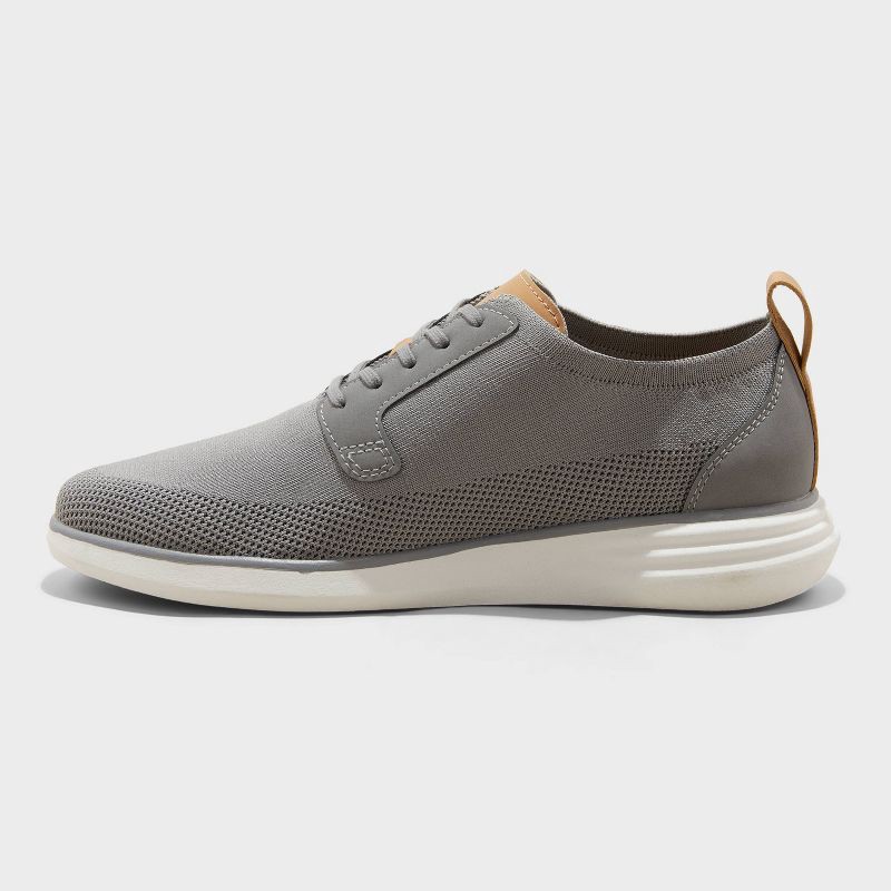 slide 2 of 3, Men's Zeke Knit Dress Sneakers - Goodfellow & Co™ Gray 8: Lace-Up, Cushioned Footbed, Memory Foam Insole, Medium Width, 1 ct