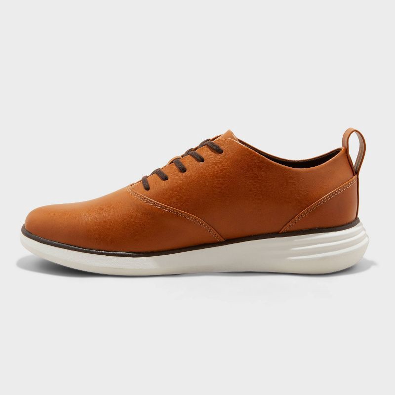 slide 2 of 3, Men's Luis Hybrid Oxford Sneakers - Goodfellow & Co™ Cognac 8: Lace Up, Cushioned Footbed, Memory Foam, 1 ct