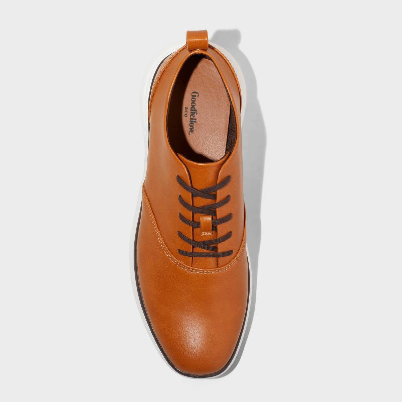slide 3 of 3, Men's Luis Hybrid Oxford Sneakers - Goodfellow & Co™ Cognac 11: Lace Up, Cushioned Footbed, Memory Foam, 1 ct