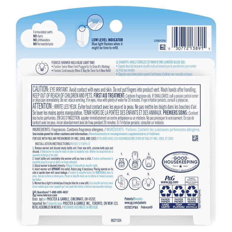 slide 16 of 16, Febreze Luxe Plug Dual Refill Air Freshener - Crisp Fall Breeze - 1.75 fl oz/2ct, 1.75 fl oz, 2 ct