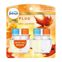 Febreze Luxe Plug Dual Refill Air Freshener - Crisp Fall Breeze - 1.75 fl oz/2ct