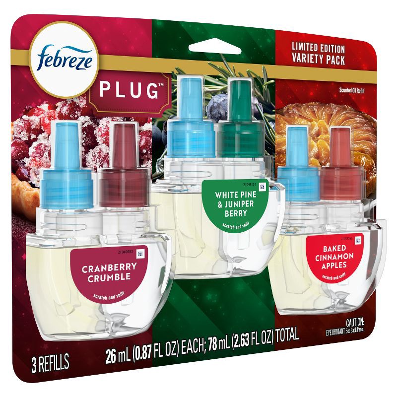 slide 9 of 10, Febreze Plug Triple Air Freshener Refills - Mixed Winter - 2.63 fl oz/3ct, 3 ct; 2.63 fl oz