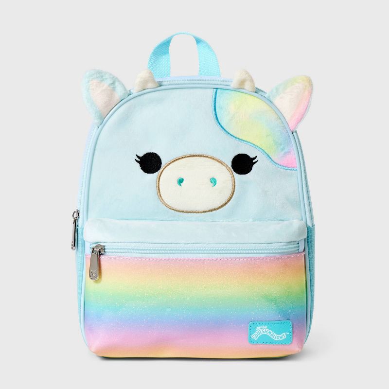 slide 1 of 4, Kids' Squishmallows 11" Cow Mini Backpack - Blue, 1 ct