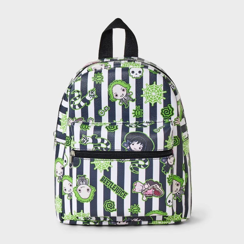 slide 1 of 3, Kids' Beetlejuice 10" Backpack - Black, 1 ct