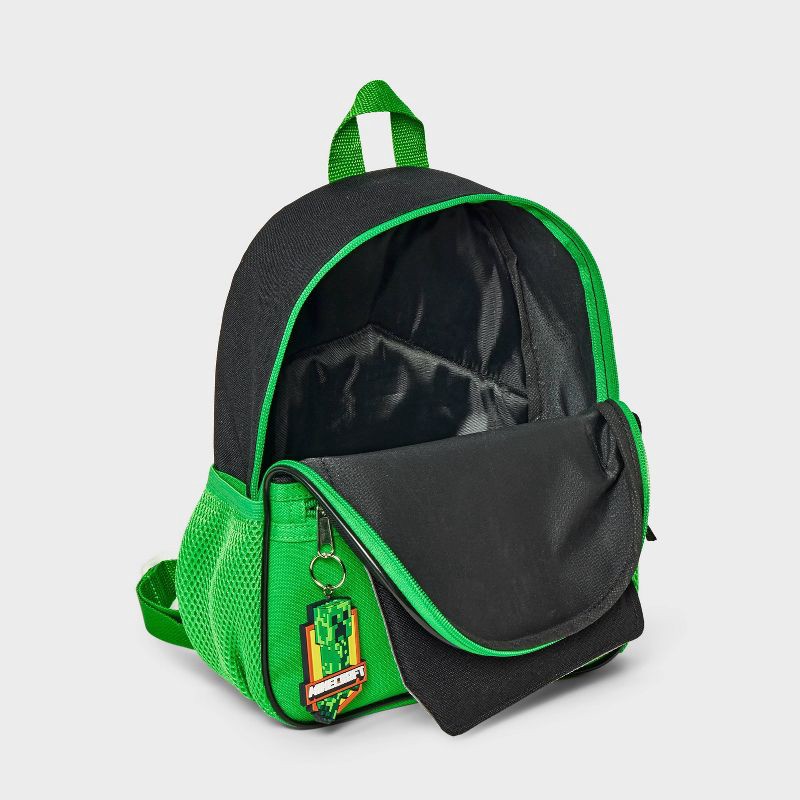 slide 3 of 5, Kids' Minecraft Creeper 12" Backpack - Green, 1 ct