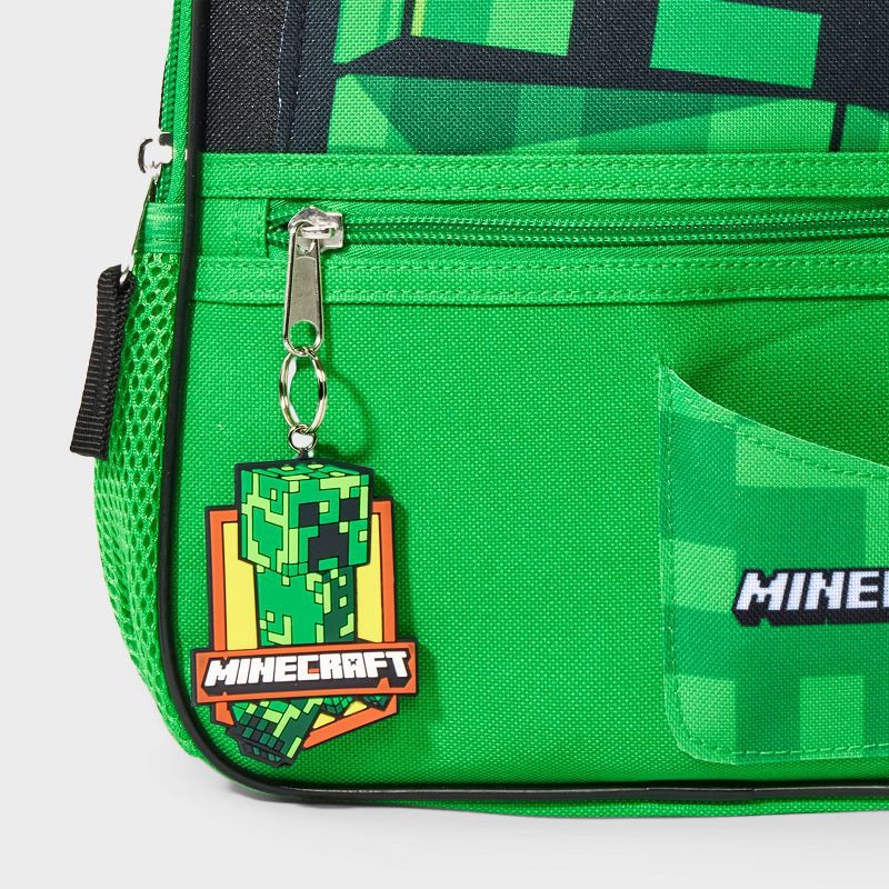 slide 5 of 5, Kids' Minecraft Creeper 12" Backpack - Green, 1 ct