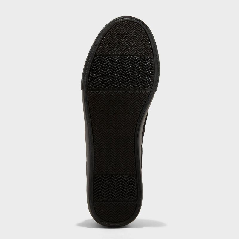 slide 4 of 4, Men's Phillip Twin Gore Sneakers - Goodfellow & Co™ Black Onyx 9.5: Slip-On, Padded Collar, Rubber Outsole, Medium Width, 1 ct