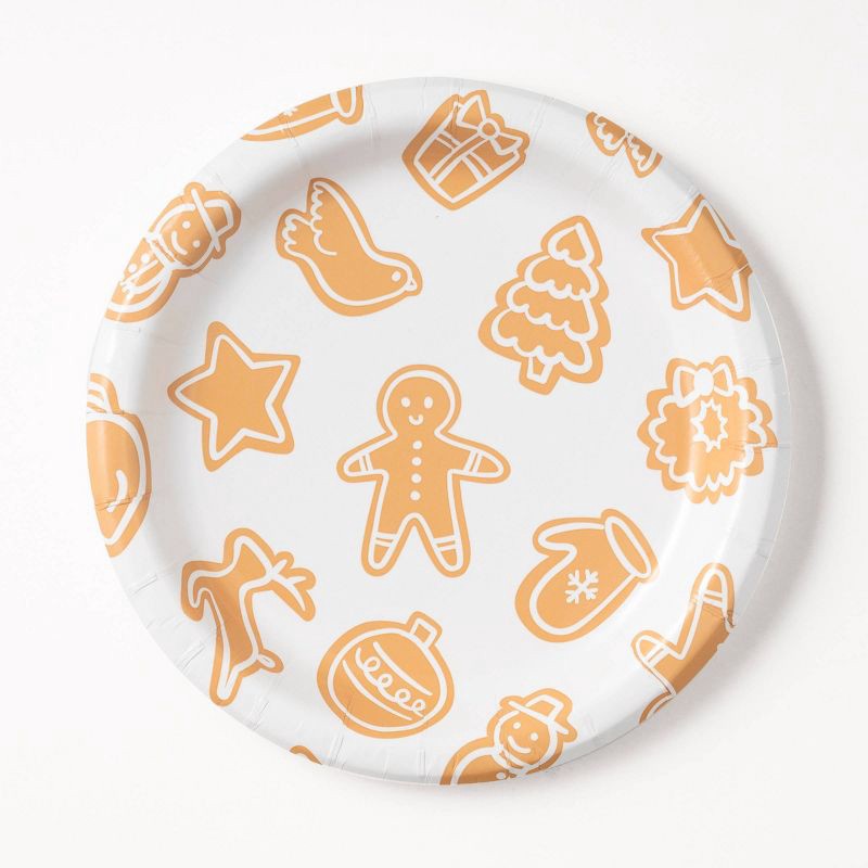 slide 1 of 3, 20ct 6.75" Christmas Gingerbread Snack Plates - Spritz™, 20 ct