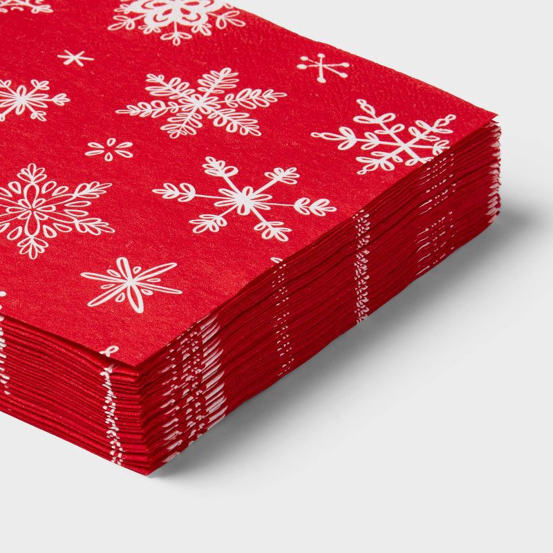 slide 3 of 3, 30ct Christmas Snowflake Lunch Napkins - Spritz™, 30 ct