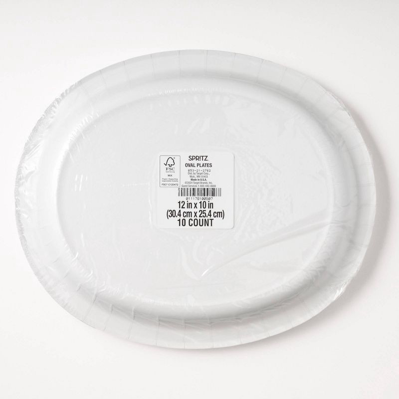 slide 3 of 3, 10ct 10"x12" Christmas Buffet Plates - Spritz™, 10 ct