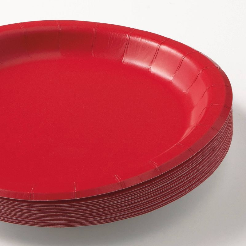 slide 2 of 3, 20ct 6.75" Christmas Red Snack Plates - Spritz™, 20 ct