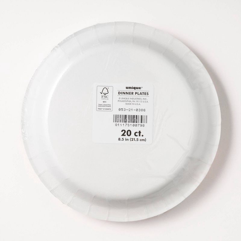 slide 3 of 3, 20ct 8.5" Christmas Santa Belt Dinner Plates Spritz™, 20 ct