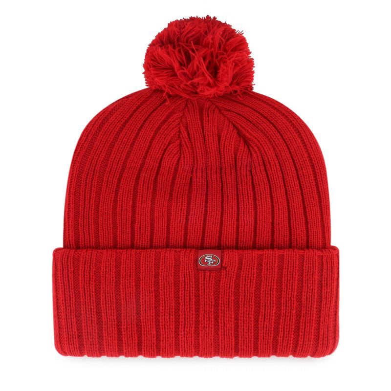 slide 2 of 2, NFL San Francisco 49ers Women's Flourish Knit Beanie: Sports Team Logo Hat, 1 ct