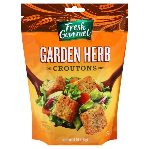 slide 1 of 1, Fresh Gourmet Garden Herb Premium Croutons, 5 oz