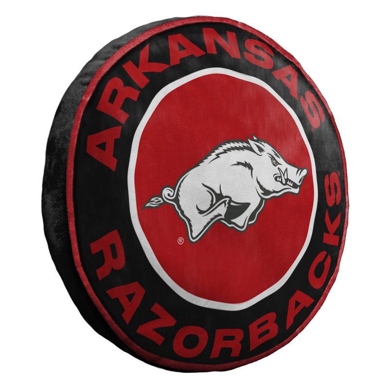 slide 2 of 4, 15" NCAA Arkansas Razorbacks Cloud Pillow: Sports Team Logo Round Throw, 1 ct