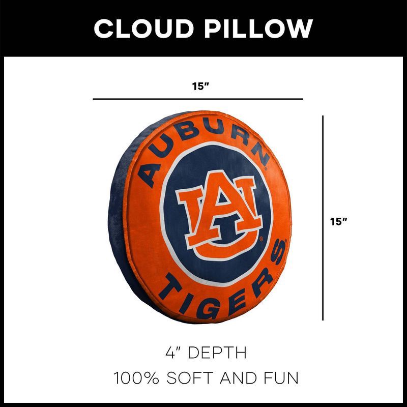 slide 4 of 4, 15" NCAA Auburn Tigers Cloud Pillow: Sports Team Logo Plush Novelty, 1 ct