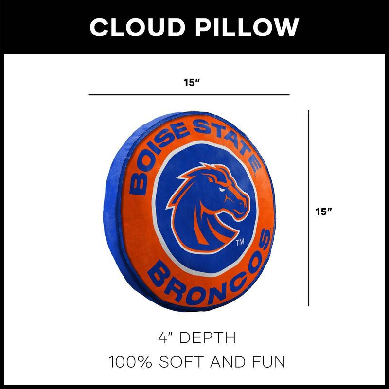 slide 3 of 3, 15" NCAA Boise State Broncos Plush Cloud Pillow: Sports Team Logo, Indoor Use, 1 ct