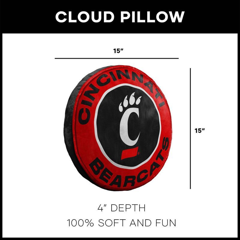 slide 4 of 4, 15" NCAA Cincinnati Bearcats Cloud Pillow, 1 ct