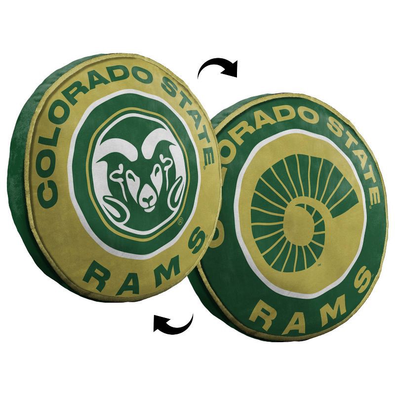 slide 3 of 4, 15" NCAA Colorado State Rams Plush Cloud Pillow: Round Team Logo Throw, 1 ct