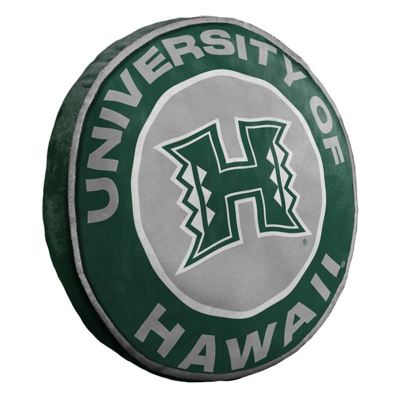slide 3 of 4, 15" NCAA Hawaii Rainbow Warriors Cloud Pillow: Sports Team Logo, Indoor Use, Round Shape, 1 ct