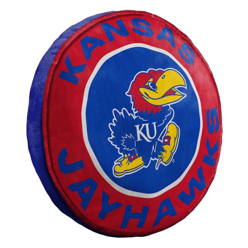 slide 3 of 4, 15" NCAA Kansas Jayhawks Cloud Pillow: Sports Team Logo Plush Decor, 1 ct