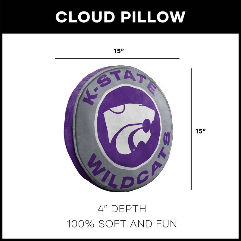 slide 3 of 4, 15" NCAA Kansas State Wildcats Cloud Pillow, 1 ct