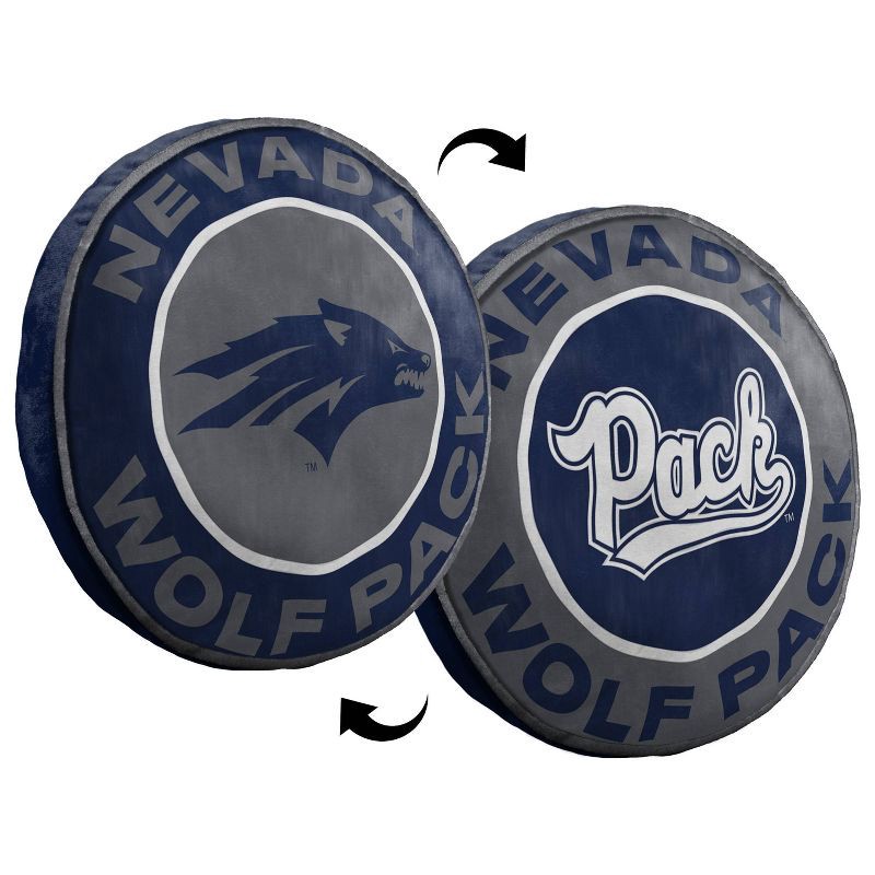 slide 4 of 4, 15" NCAA Nevada Wolf Pack Cloud Pillow: Sports Team Logo Round Plush Decor, 1 ct