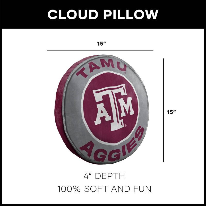 slide 4 of 4, 15" NCAA Texas A&M Aggies Plush Cloud Pillow, 1 ct
