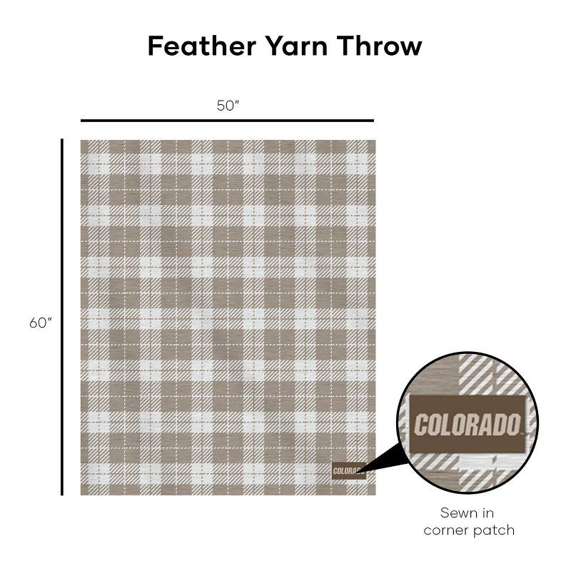 slide 2 of 5, NCAA Colorado Buffaloes Warm Muted Chenille 50 x 60 Throw Blanket: Sports Team Logo, 1 ct