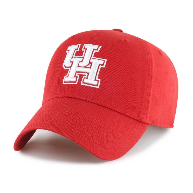 slide 1 of 2, NCAA Houston Cougars Fabric Washed Relaxed Fit Hat: Team Logo Adjustable Baseball Cap, 1 ct