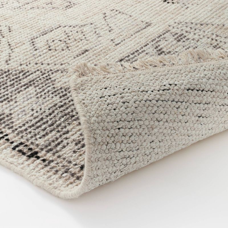 slide 4 of 4, Threshold designed w/Studio McGee 5'x7' Knolls Authentic Handknotted Distressed Persian Rug Gray/Ivory/Black - Threshold™ designed with Studio McGee, 1 ct