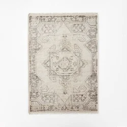 Threshold designed w/Studio McGee 5'x7' Knolls Authentic Handknotted Distressed Persian Rug Gray/Ivory/Black - Threshold™ designed with Studio McGee