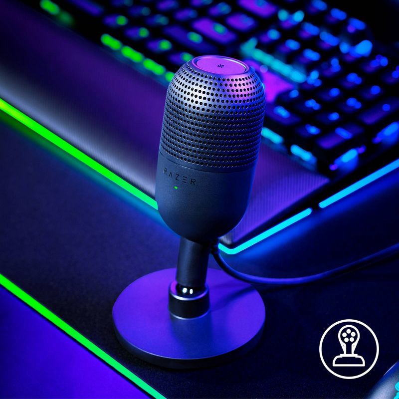 slide 2 of 8, Razer Seiren V3 Mini Ultra Compact USB Microphone: Condenser, Supercardioid Pattern, 1 ct