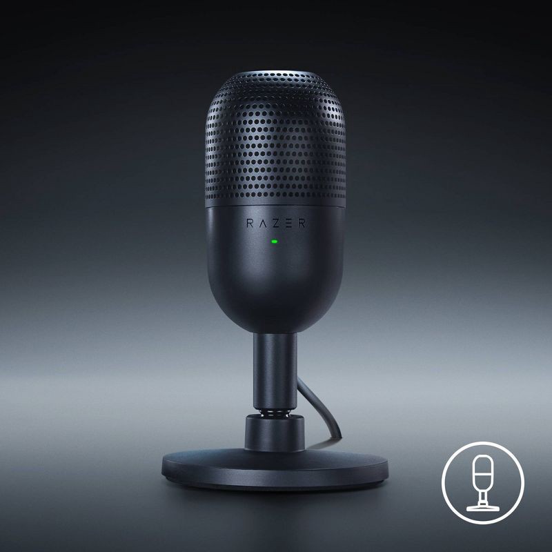 slide 5 of 8, Razer Seiren V3 Mini Ultra Compact USB Microphone: Condenser, Supercardioid Pattern, 1 ct