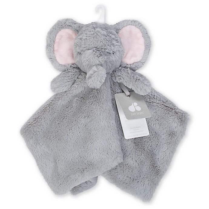 slide 2 of 4, Just Born Cuddleplush Elephant Security Blanket - Pink/Grey, 1 ct