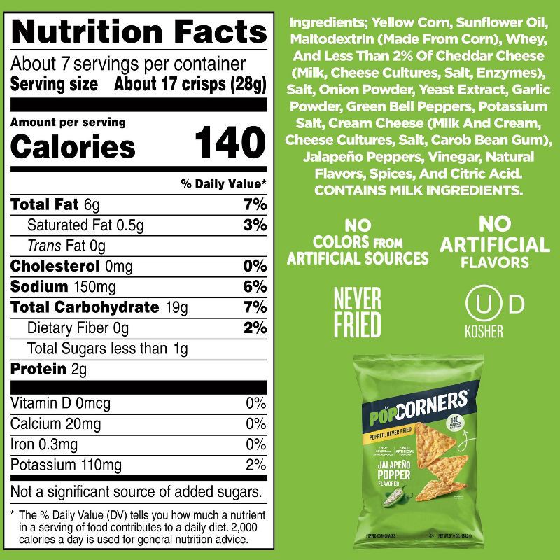 slide 3 of 6, Popcorners Jalapeno Poppers - 6.5oz, 6.5 oz