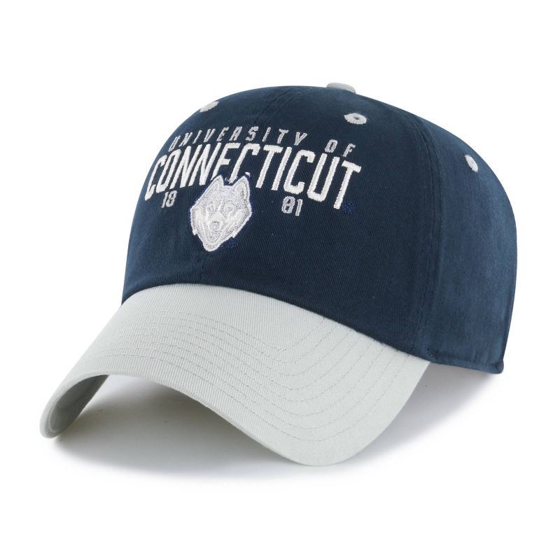 slide 1 of 3, NCAA UConn Huskies Miller Hat: Cotton Twill, Adjustable Strap, Team Logo, 1 ct