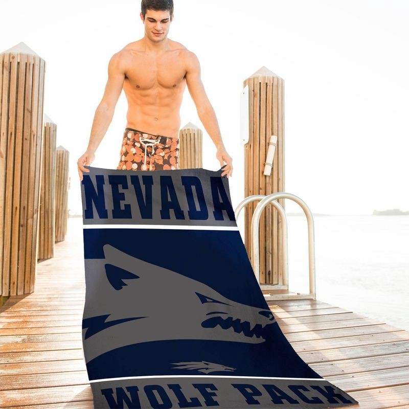 slide 3 of 3, 30"x60" NCAA Nevada Wolf Pack Beach Towel, 1 ct