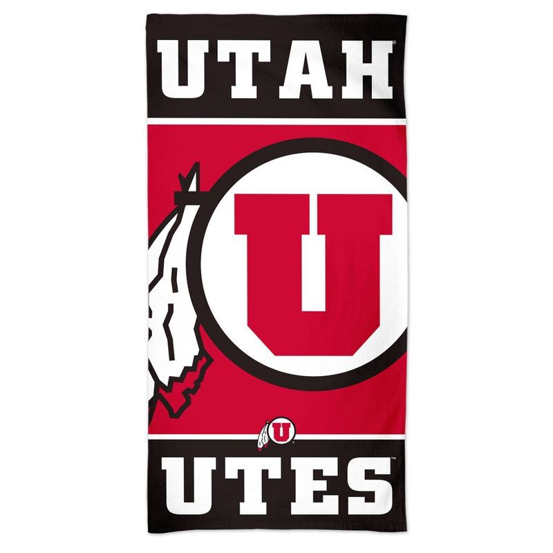 slide 1 of 3, 30"x60" NCAA Utah Utes Beach Towel, 1 ct