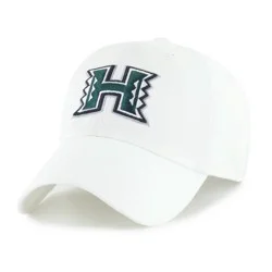 NCAA Hawaii Rainbow Warriors Fabric Washed Relaxed Fit Hat: Cotton Twill, Adjustable Strap