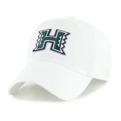 NCAA Hawaii Rainbow Warriors Fabric Washed Relaxed Fit Hat: Cotton Twill, Adjustable Strap