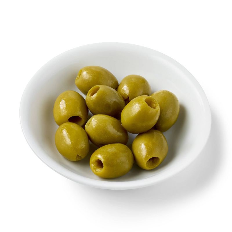 slide 2 of 3, Christmas Green Olives with Garlic - 1.1oz - Good & Gather™, 1.1 oz