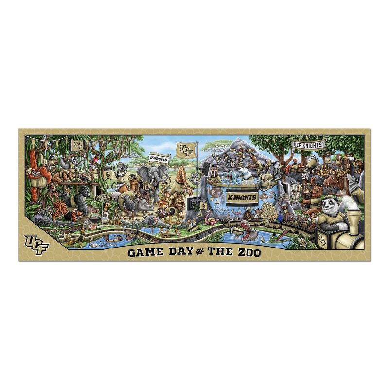 slide 3 of 3, NCAA UCF Knights Game Day at the Zoo 500pc Jigsaw Puzzle: Sports Theme, Ages 10+, 500 ct